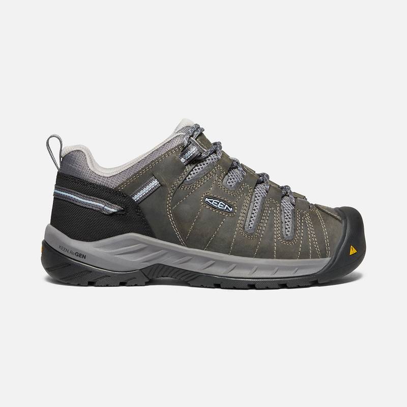 Keen Flint II Soft Toe Sicherheitsschuhe Damen DE-65742 Steel Grey/Paloma - Keen Damenschuhe Olivgrü